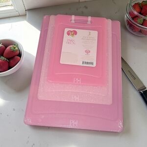 Paris Hilton Pink Glitter 3-Piece Cutting Board Set